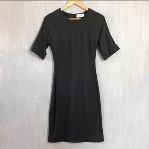 MM.LaFleur heather charcoal ponte sheath dress